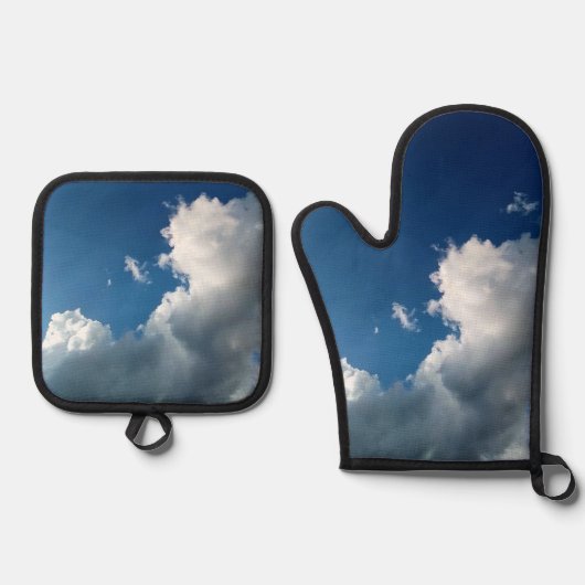 Large corner of clouds 鍋つかみ&鍋敷きセット (正面)