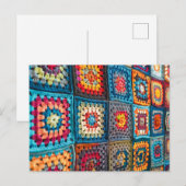 Large Crochet Blanket Made From Individual Granny  ポストカード (正面/裏面)