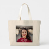 Large Custom Cotton Memorial Tote Bag No Minimum ラージトートバッグ (裏面)