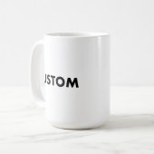 Large Custom Mug Blank Template - 15oz コーヒーマグカップ (正面左)