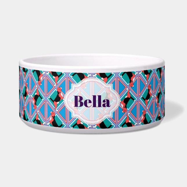 Large Custom Pet Bowl – Beagle Dog Edition ボウル (正面)