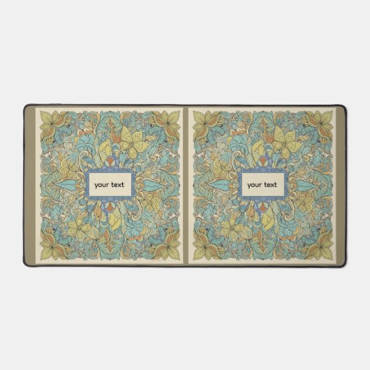 Large Customized Boho Mandala Desk Mat デスクマット (正面)