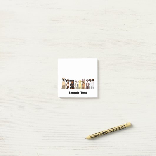 large dogs border postit ポストイット (デスク上)