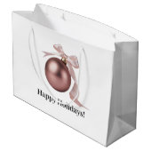 LARGE DUSTY ROSE HOLIDAY GIFT BAG ラージペーパーバッグ (裏面アングル)