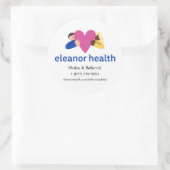 Large Eleanor Health Referral Sticker （3インチ） ラウンドシール (バッグ)