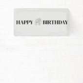 Large Elephant Happy Birthday Banner 横断幕 (インサイチュ)