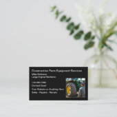Large Equipment Construction Farm Business Cards 名刺 (スタンド正面)