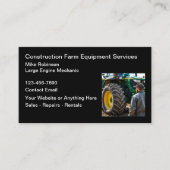 Large Equipment Construction Farm Business Cards 名刺 (正面)