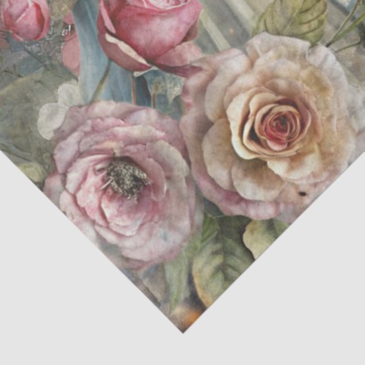 Large Fantasy Floral Angles Decoupage Paper 薄葉紙 (詳細)