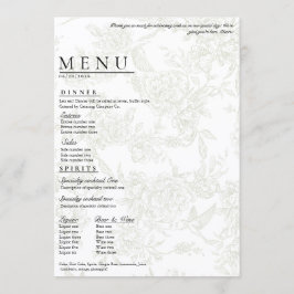 Large Floral Wedding Menu メニュー