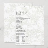 Large Floral Wedding Menu メニュー (正面/裏面)