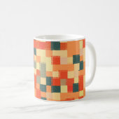 Large Geometric:シームレスな抽象芸術パターン。 コーヒーマグカップ (正面右)