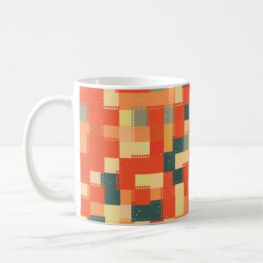 Large Geometric:シームレスな抽象芸術パターン。 コーヒーマグカップ (左)