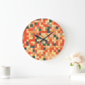 Large Geometric:シームレスな抽象芸術パターン。 ラージ壁時計 (ホーム)