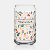 Large Glass Chips Retro Terrazzo Pattern Can Glass ガラス缶 (正面)