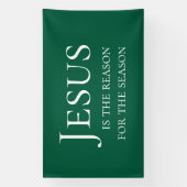 Large Green Custom Jesus Reason For Christmas Sign 横断幕 (縦)
