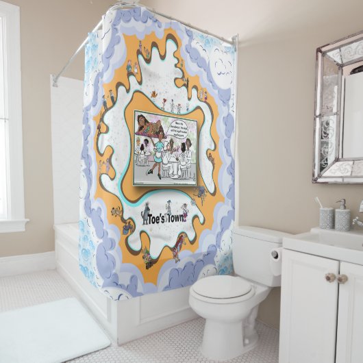 Large Hawaiian | Satirical Humor シャワーカーテン (インサイチュ)