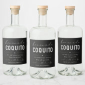 Large Homemade Coquito Bottle Label リキュールボトルラベル (ボトル)
