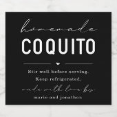 Large Homemade Coquito Bottle Label リキュールボトルラベル (シングルラベル)