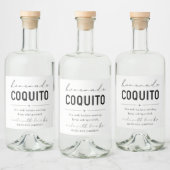 Large Homemade Coquito Bottle Label リキュールボトルラベル (ボトル)