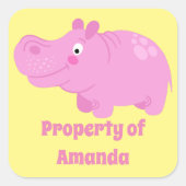 Large Labels Stickers for Girl スクエアシール (正面)