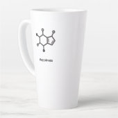 Large Latte Mug - Caffeine = Happiness カフェラテマグ (左アングル)