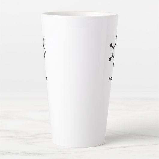 Large Latte Mug - Caffeine = Happiness カフェラテマグ (正面)