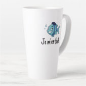 Large Latte Mug - Je m'en fish カフェラテマグ (右アングル)