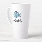 Large Latte Mug - Je m'en fish カフェラテマグ (左アングル)