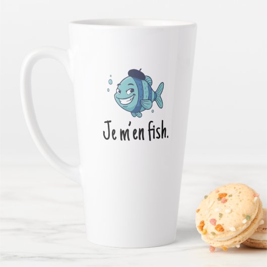 Large Latte Mug - Je m'en fish カフェラテマグ (インサイチュ)