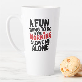 Large Latte Mug - Leave me Alone カフェラテマグ