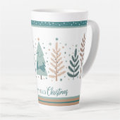 Large Latte Mug with Christmas Trees minimalist カフェラテマグ (右アングル)