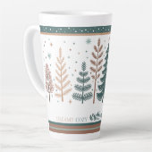 Large Latte Mug with Christmas Trees minimalist V2 カフェラテマグ (左アングル)