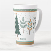 Large Latte Mug with Christmas Trees minimalist V3 カフェラテマグ (右アングル)