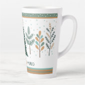 Large Latte Mug with Christmas Trees minimalist V3 カフェラテマグ (右)