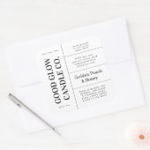 Large Logo Candle Jar Product Label Stickers スクエアシール (封筒)
