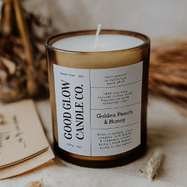 Large Logo Candle Jar Product Label Stickers スクエアシール