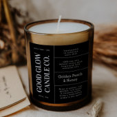 Large Logo Candle Jar Product Label Stickers スクエアシール