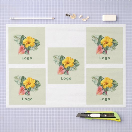 Large Logo Template Tissue Paper 薄葉紙 (クラフト)