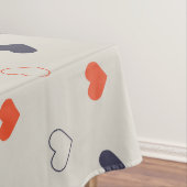 Large - Lovely hearts / orange cream dark テーブルクロス (インサイチュ)