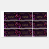 Large Luminous Violets Purple Return Address ラベル (シート)