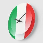 Large Modern Italian Flag Wall Clock ラージ壁時計 (傾斜)