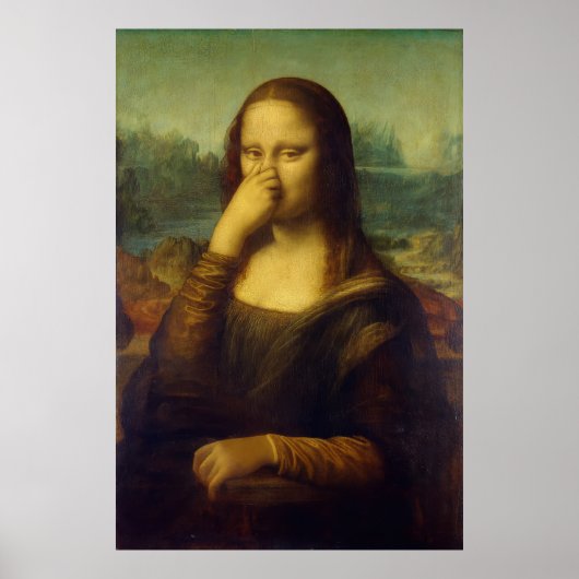 Large Mona Lisa Bathroom Poster ポスター (正面)