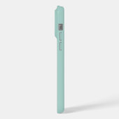 Large Monogram Letter Teal/Sea Green Minimalist iPhoneケース (左側面)