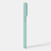 Large Monogram Letter Teal/Sea Green Minimalist iPhoneケース (右側面)