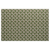 Large Moss Abstract Floral Grid Natural Linen ファブリック (ヤード)