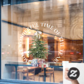 LARGE-Most Wonderful Time, Christmas Tree w Gives ウィンドウサイン (カフェ窓)