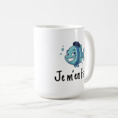 Large Mug - Je m'en fish コーヒーマグカップ (正面右)