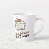 Large Mug - More Espresso. Less Depresso. カフェラテマグ (右)