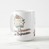 Large Mug - More Espresso. Less Depresso. コーヒーマグカップ (正面左)